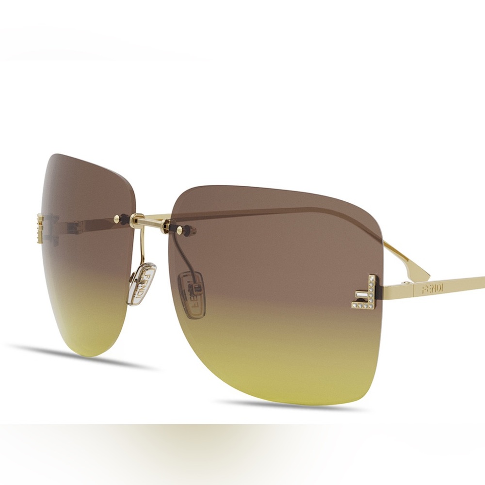 Fendi Square Crystal Sunglasses NWT